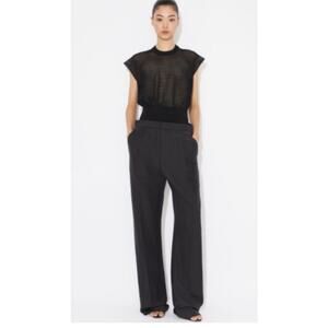 Alaia Knit Band Flannel Trouser in Anthracite FR 36 US 4